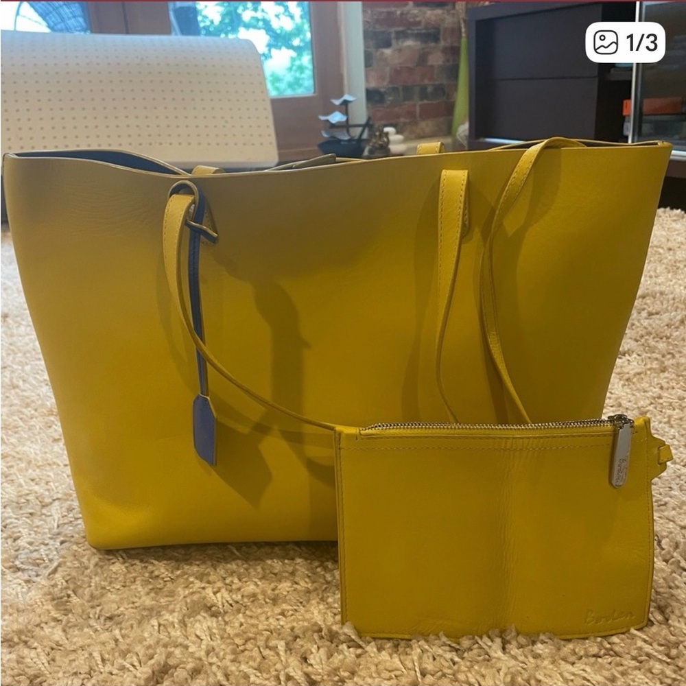 Boden Yellow Tote Bag with Pouch